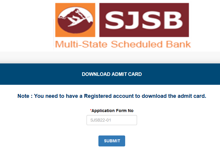Download SJSB Bank Trainee Admit card