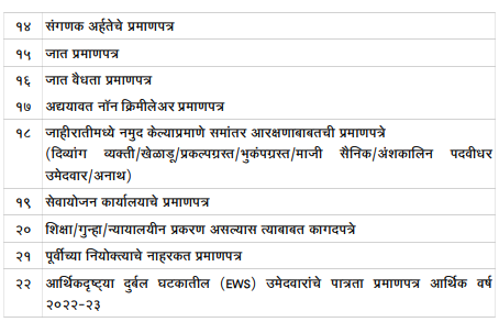 List Of Documents Required For BMC ANM Recruitment