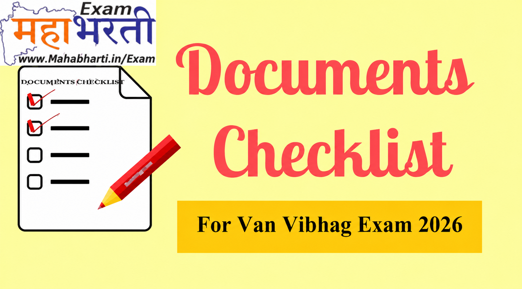 n Vibhag Bharti Exam List Of Documents