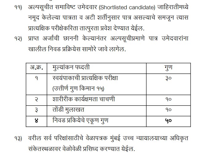 Aurangabad High Court Bharti Exam Pattern And Syllabus