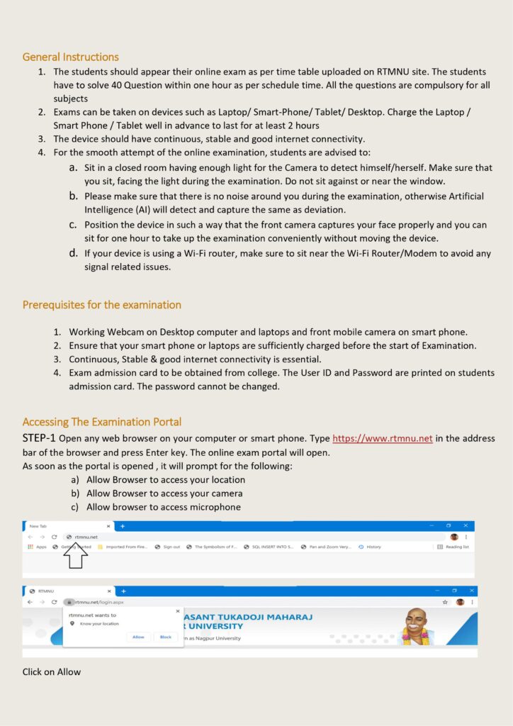 RTMNU Online Exam 2021 Released Register Now -www.rtmnu.net