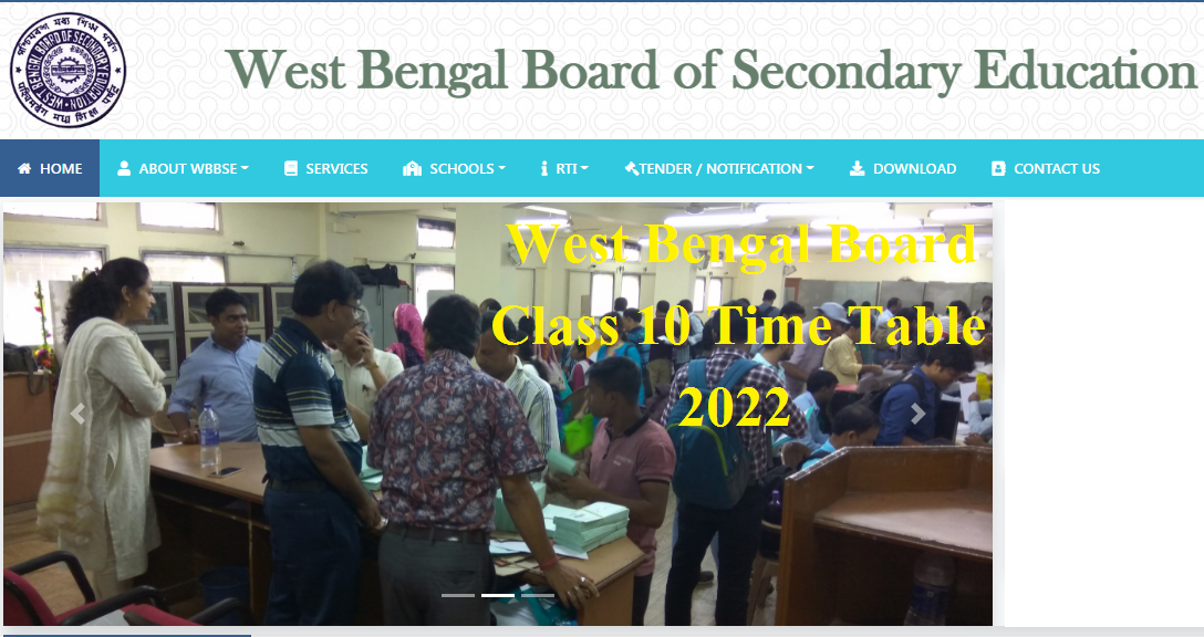 West Bengal Board Class 10 Time Table 2022