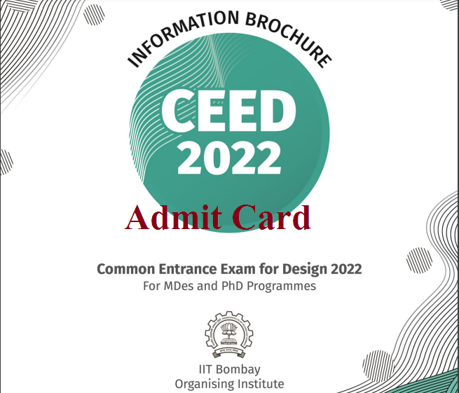 UCEED CEED Admit Card 2022
