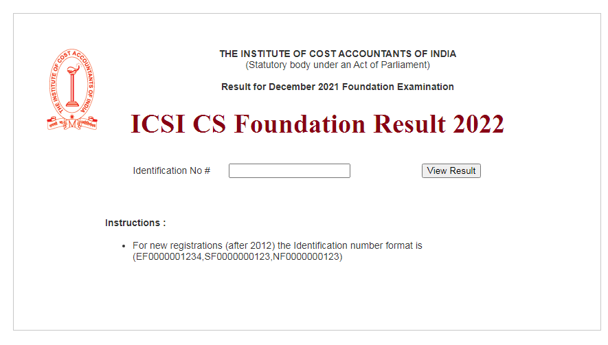 ICSI CS Foundation Result 2022