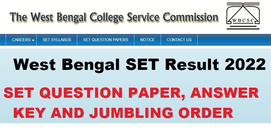 West Bengal SET Result 2022