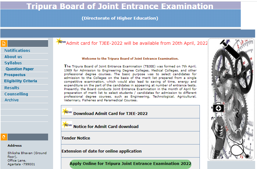 TJEE 2022 Admit Card Download