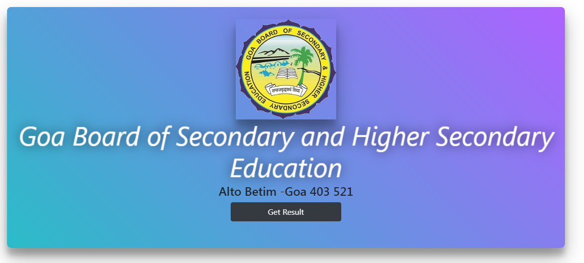 Goa Board SSC Class 10 Result 2022