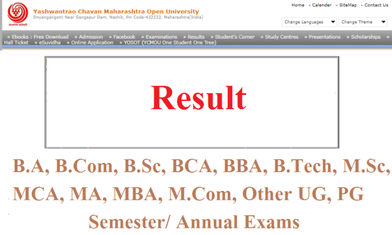 YCMOU Result 2024 B.A, B.Com, B.Sc, BCA, BBA, B.Tech, M.Sc, MCA, MA ...