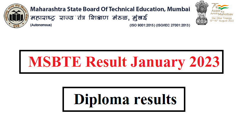 MSBTE Diploma Result 2023