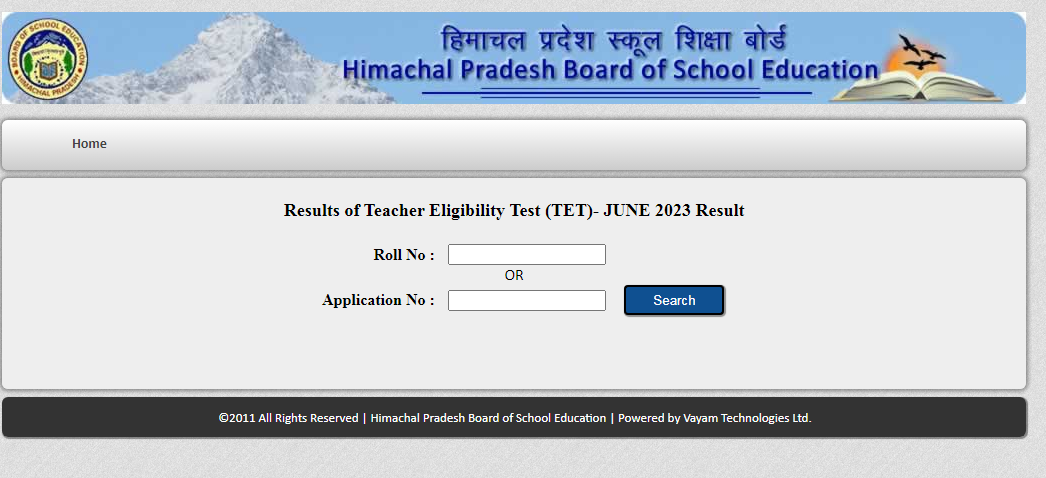Himachal Pradesh Board TET Result 2023