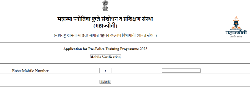 Free Police Pre-Recruitment Training Programme under Maha Jyoti