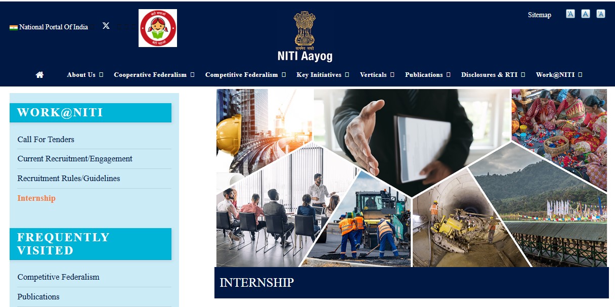 NITI Aayog Internship 2024 NITI आयोगामध्ये इंटर्नशीप करण्याची संधी