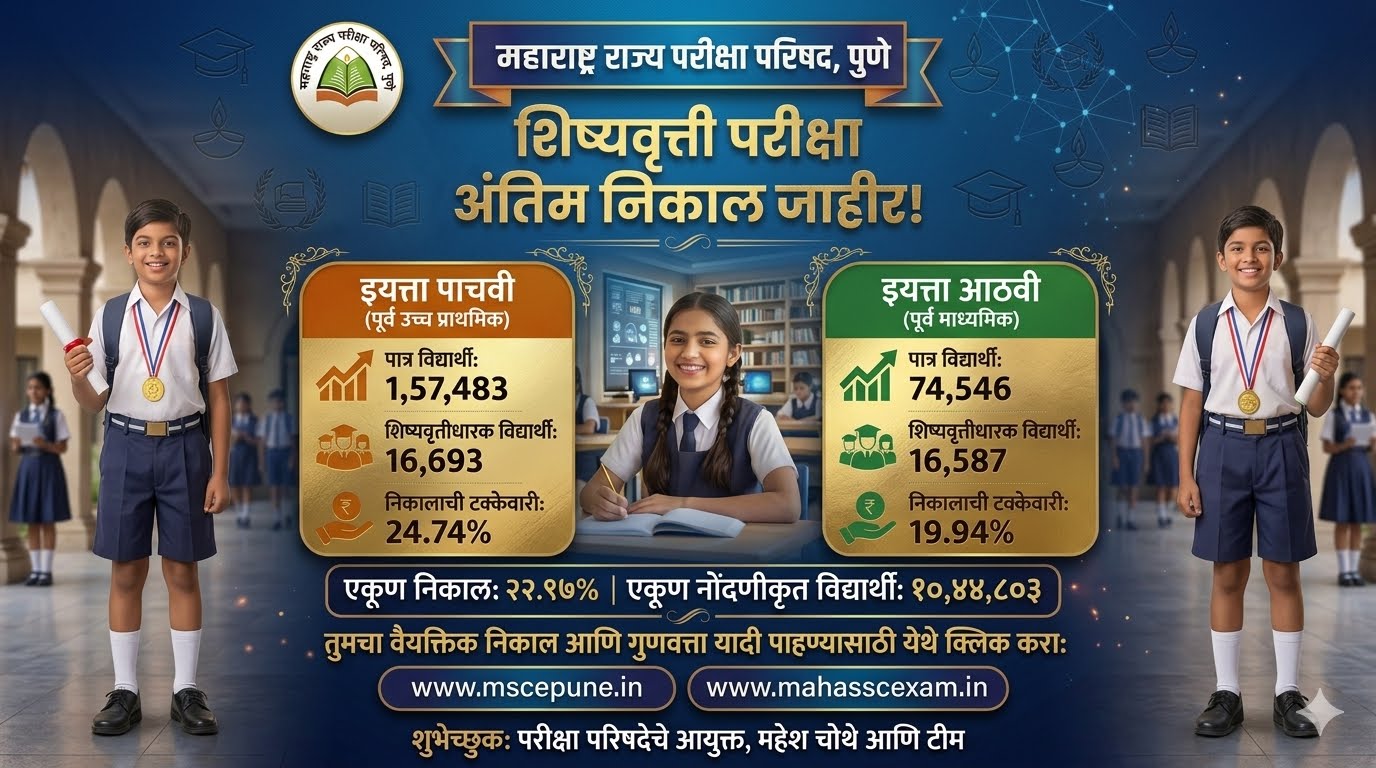 5th & 8th Std Scholarship Result