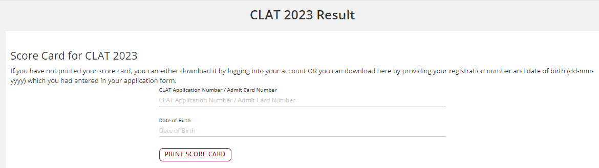 CLAT 2023 Result 