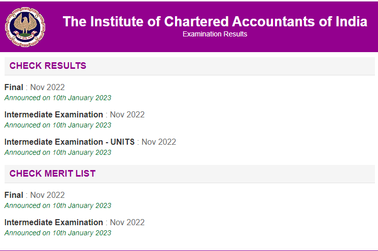 ICAI CA Results