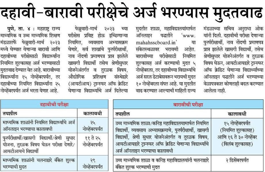 SSC HSC Board Exams 2022