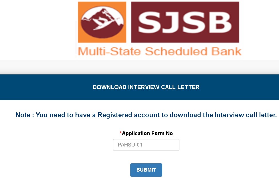 Solapur Janata Sahakari Bank Admit Card
