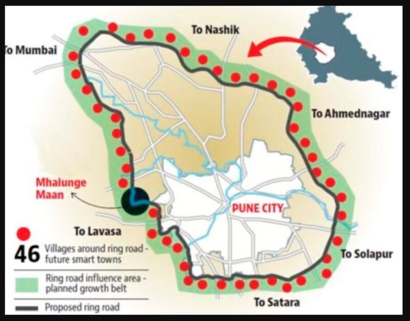 Pune Ring Road | Environmental clearance granted | Final Route Map | 2023 |  Western and Eastern Side - YouTube