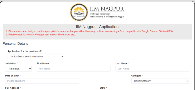 IIM Nagpur Bharti 2023