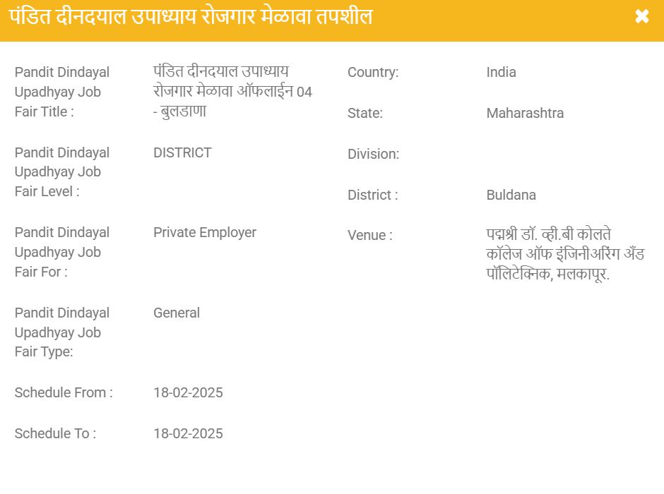 Buldhana Job Fair 2025 