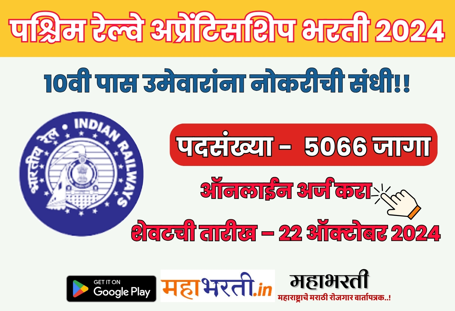 Western Railway Apprentice Bharti 2024