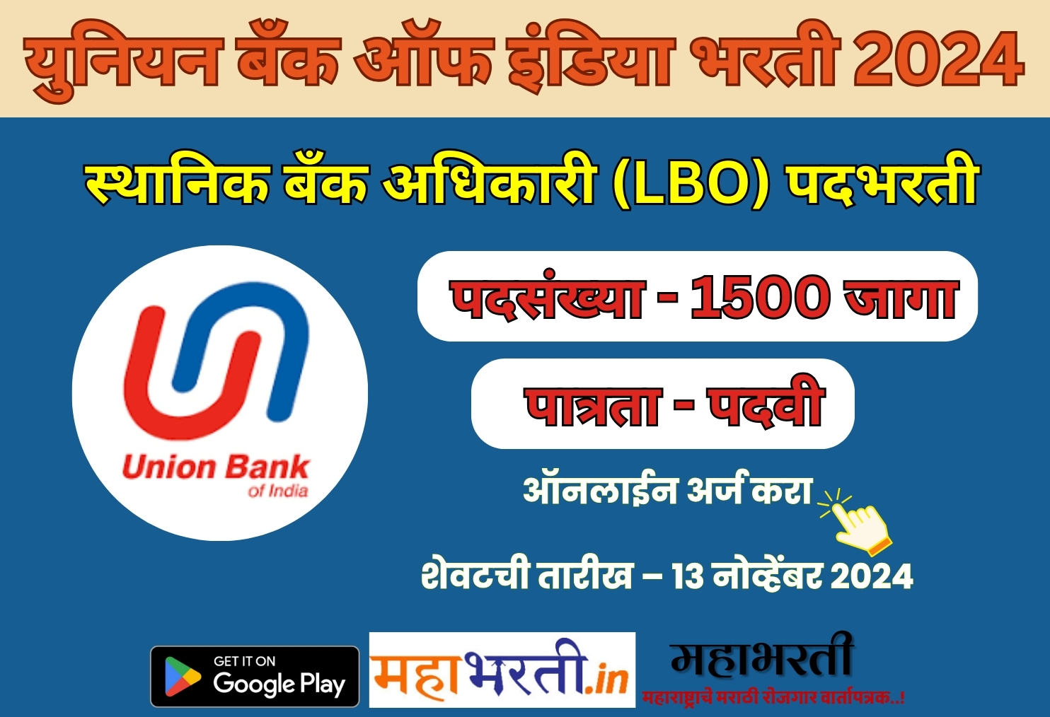 Union Bank of India Bharti 2024