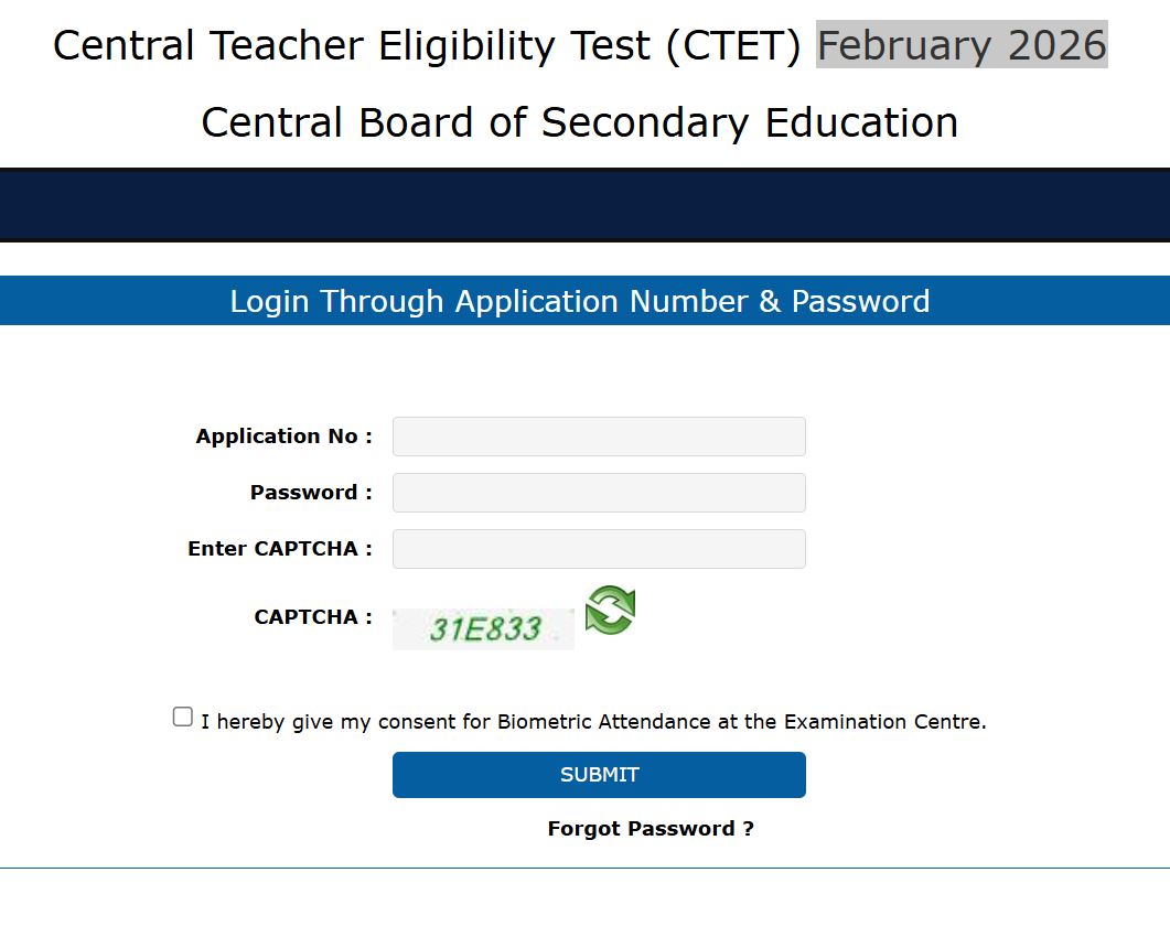 CTET 2026 Exam Admit Card