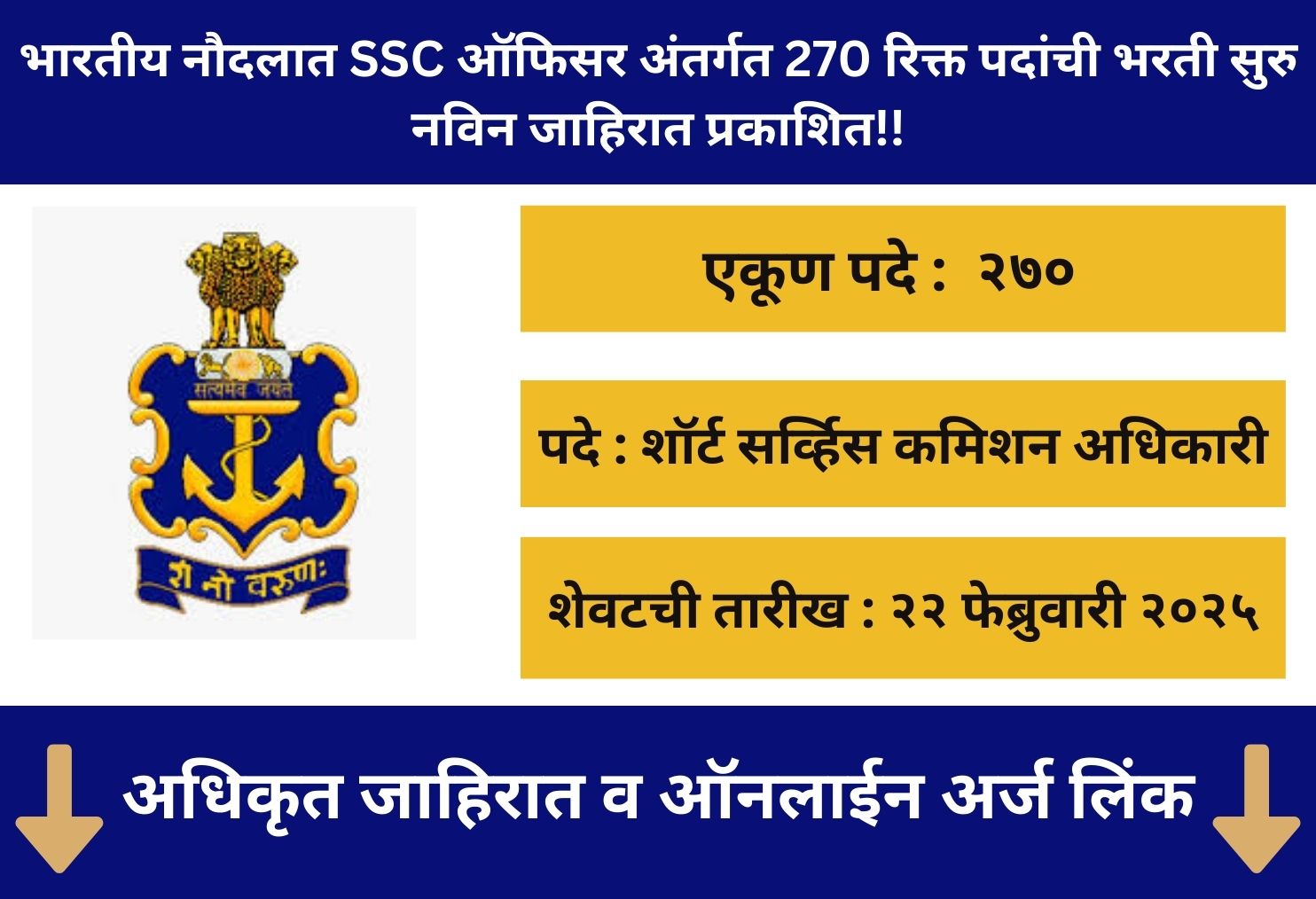 Indian Navy SSC Officers Online Application 2025