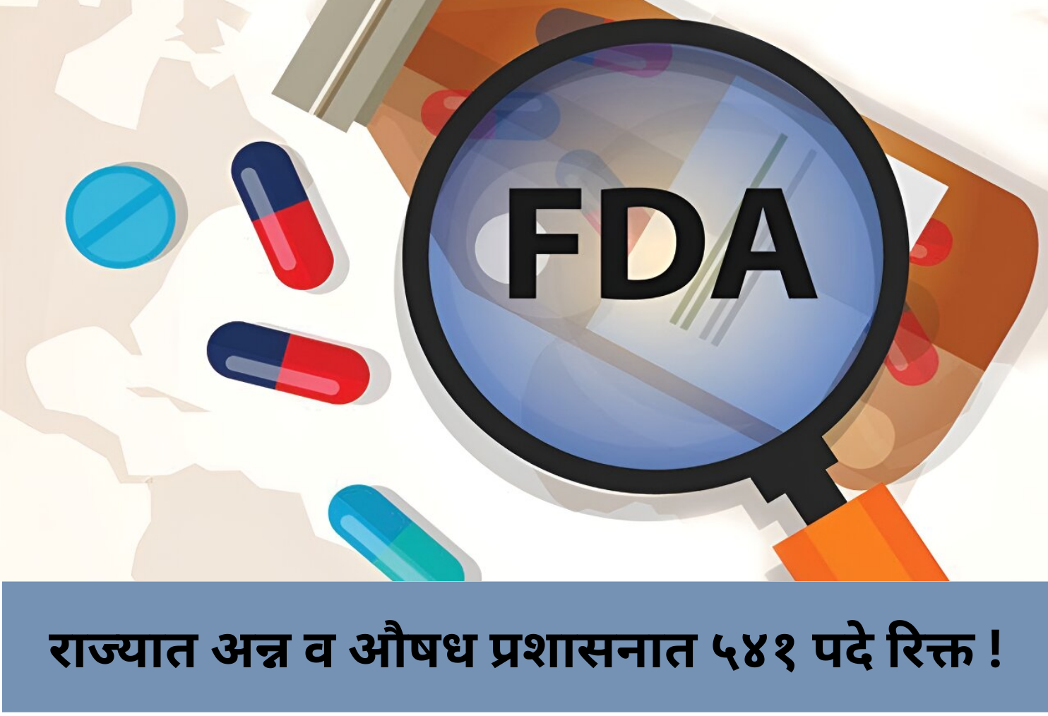 541 Vacant Posts in the State (FDA) !