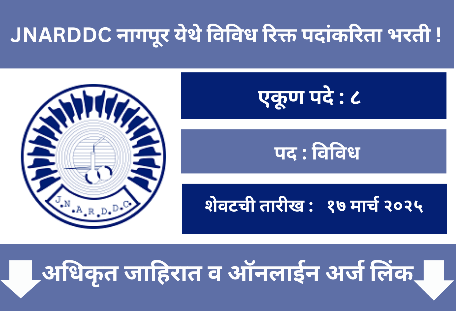 JNARDDC Nagpur Online Application 2025