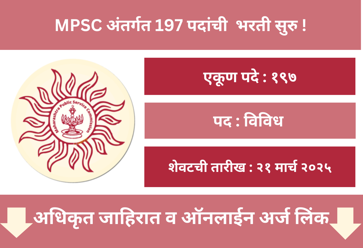 MPSC Group A Online Application 2025