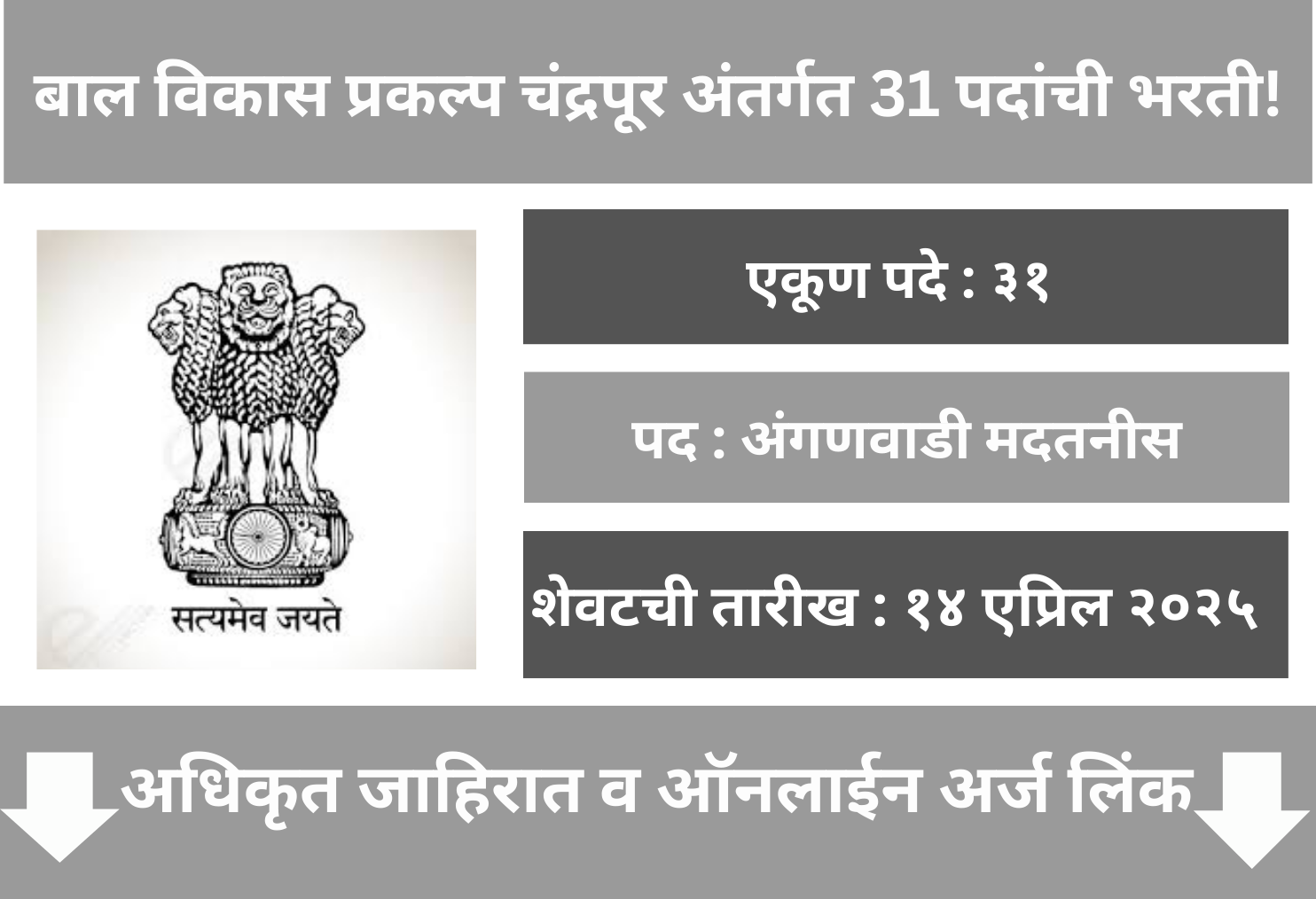 Chandrapur Anganwadi Recruitment 2025
