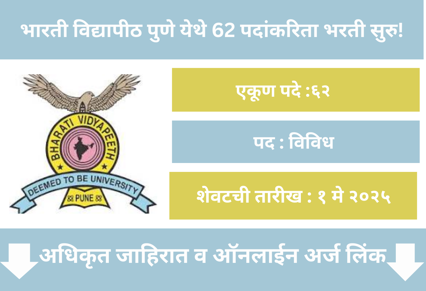Bharati Vidyapeeth Pune Recruitment 2025