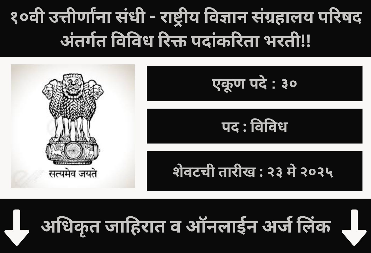 NCSM Recruitment 2025