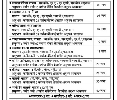 Shri Renukamata Multistate Co-Op. Uban Credit society Bharti 2025