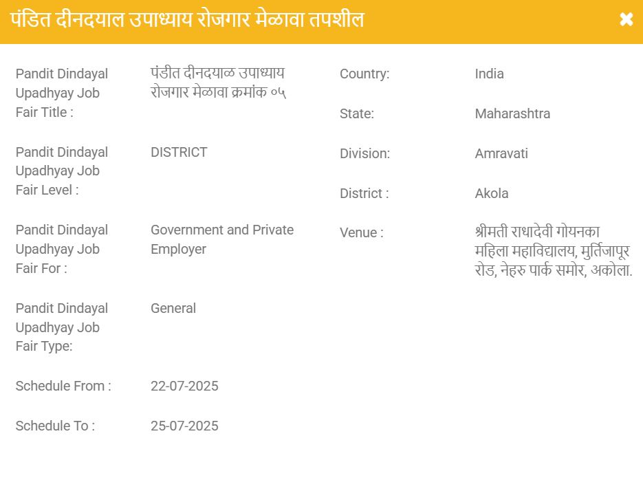 Akola Job Fair 2025