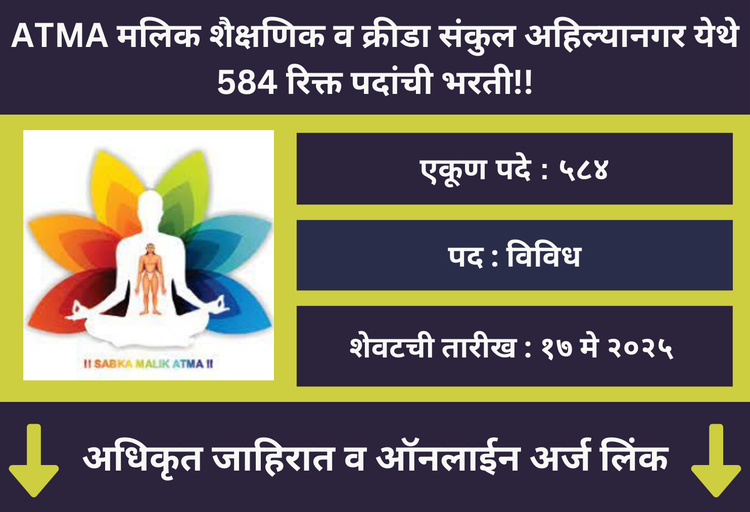 Atma Malik Ahilyanagar Recruitment 2025