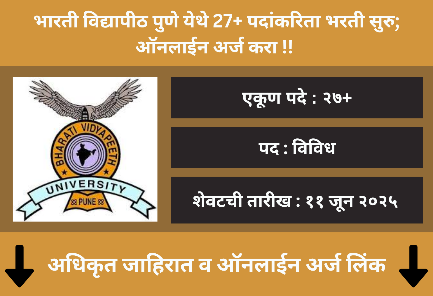Bharati Vidyapeeth Pune Recruitment 2025
