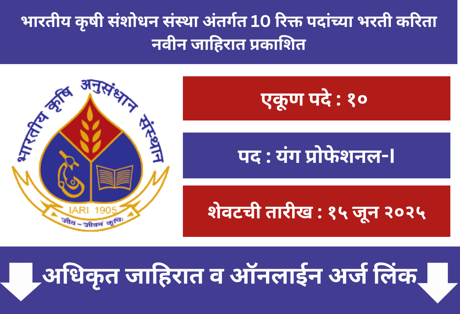 ICAR - IARI Recruitment 2025