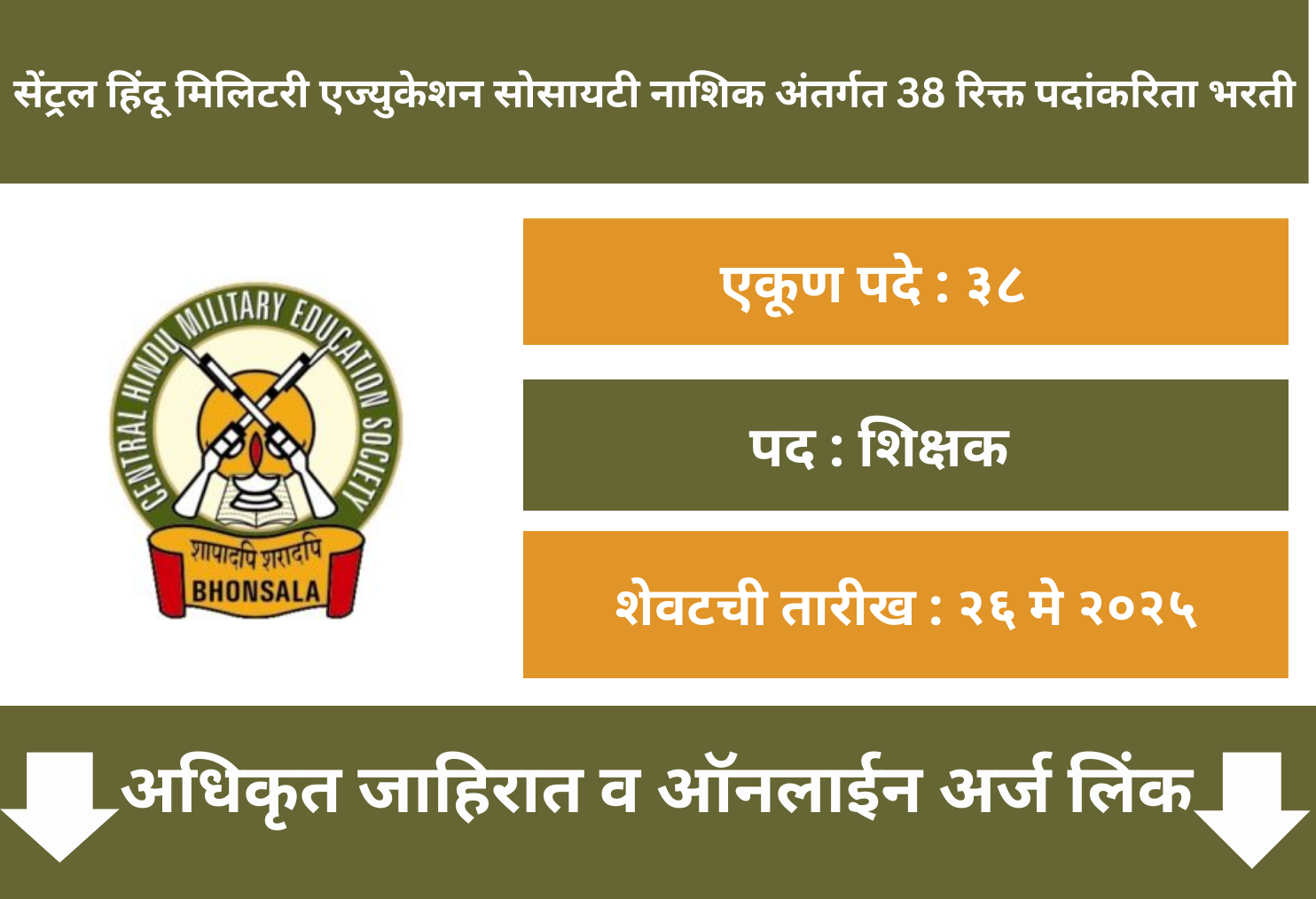 CHME Society Nashik Recruitment 2025