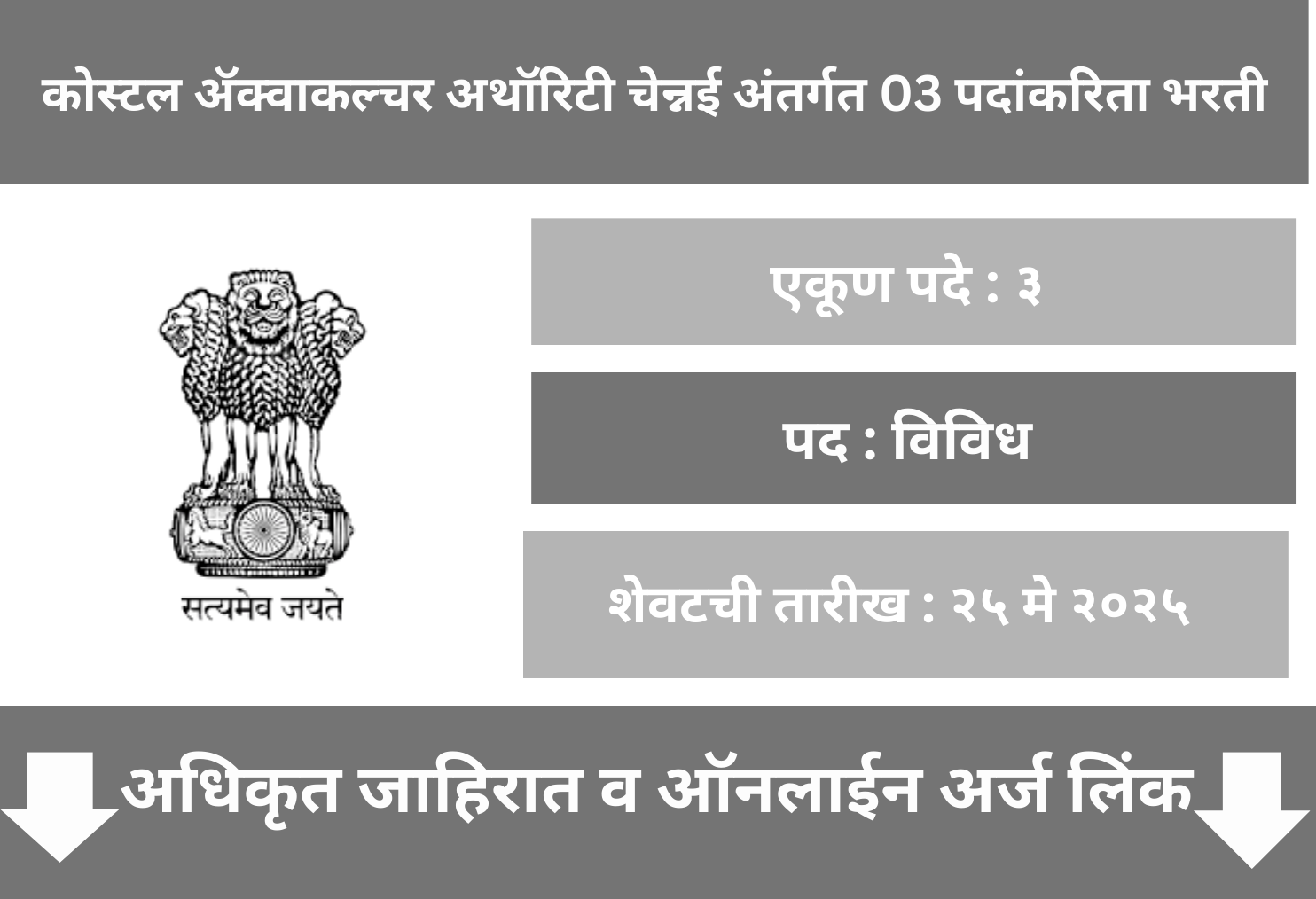 Coastal Aquaculture Authority Chennai Recruitment 2025