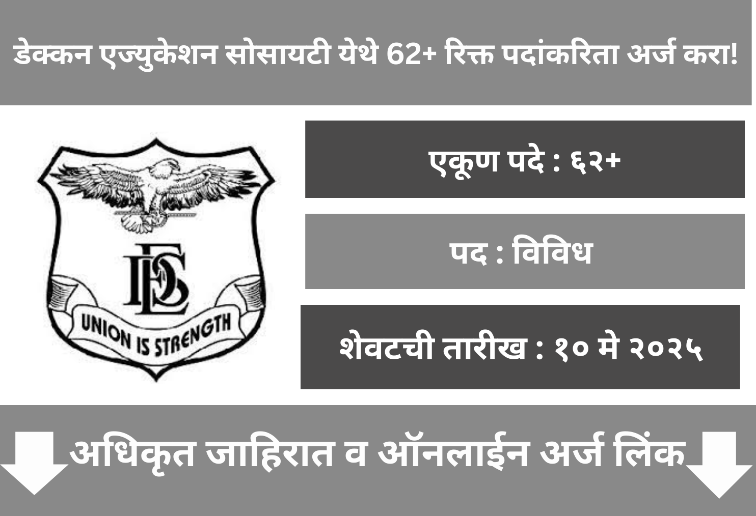Deccan Education Society Recruitment 2025
