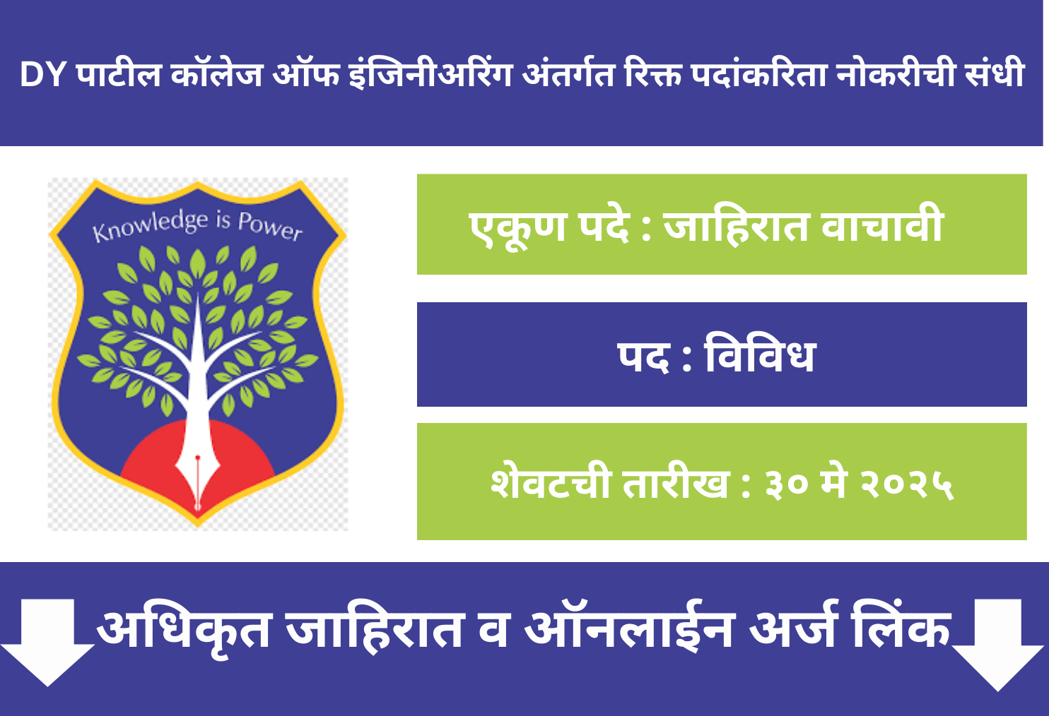 DY Patil College Of Engineering Recruitment 2025