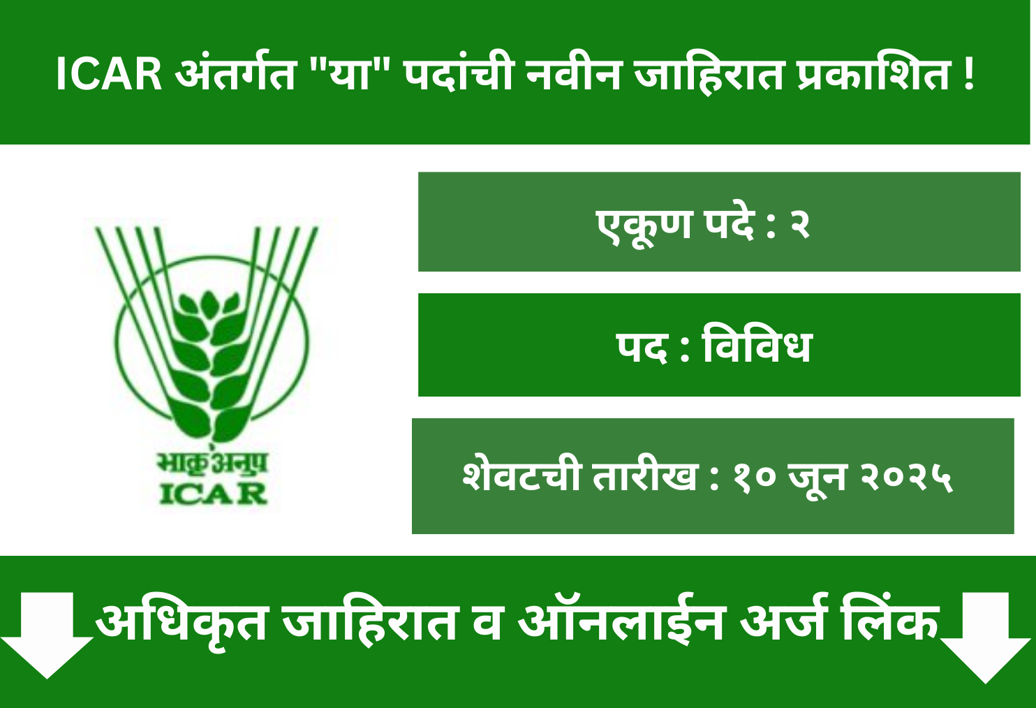 ICAR Recruitment 2025 