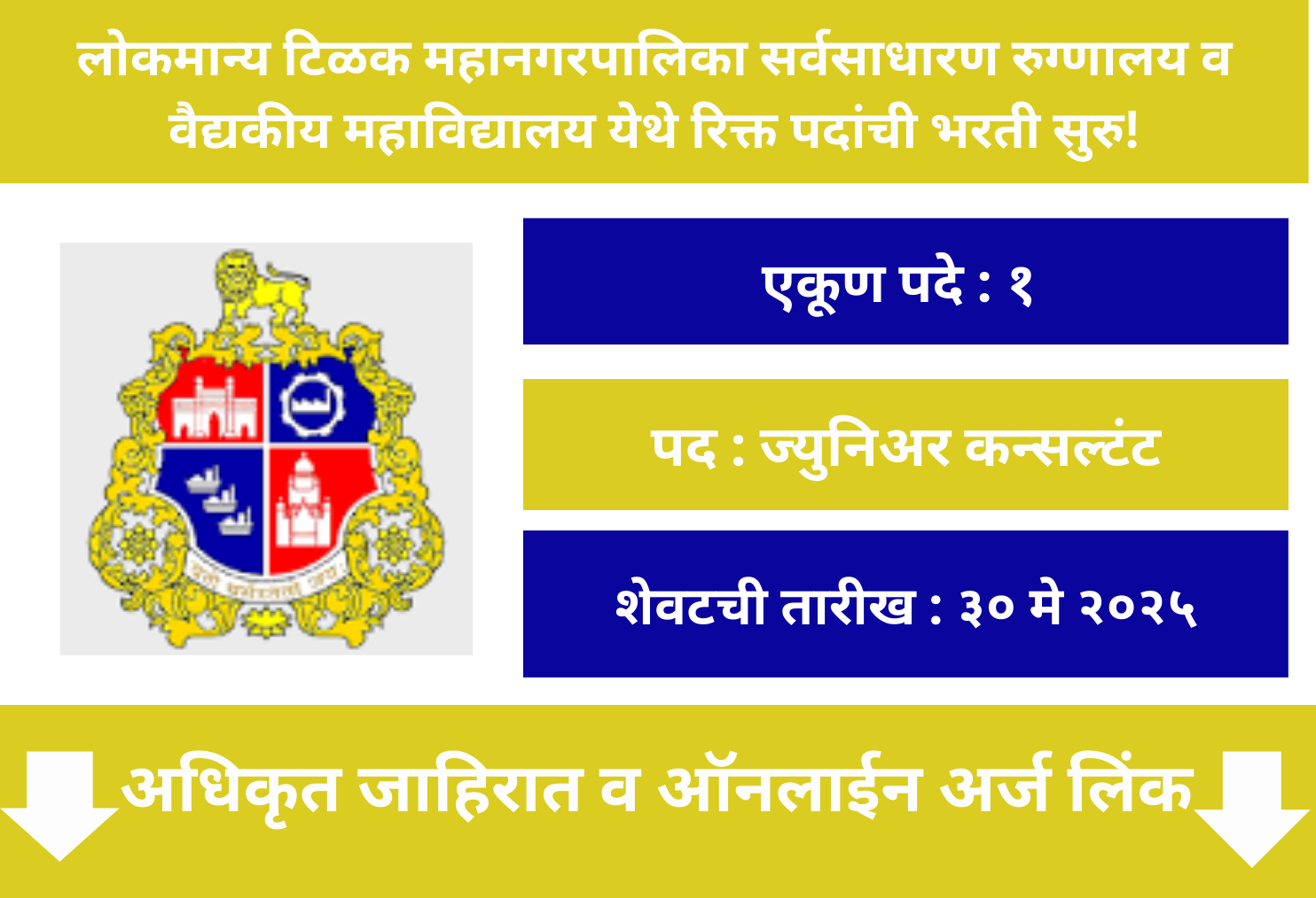  BMC Lokmanya Tilak Municipal General Hospital Recruitment 2025
