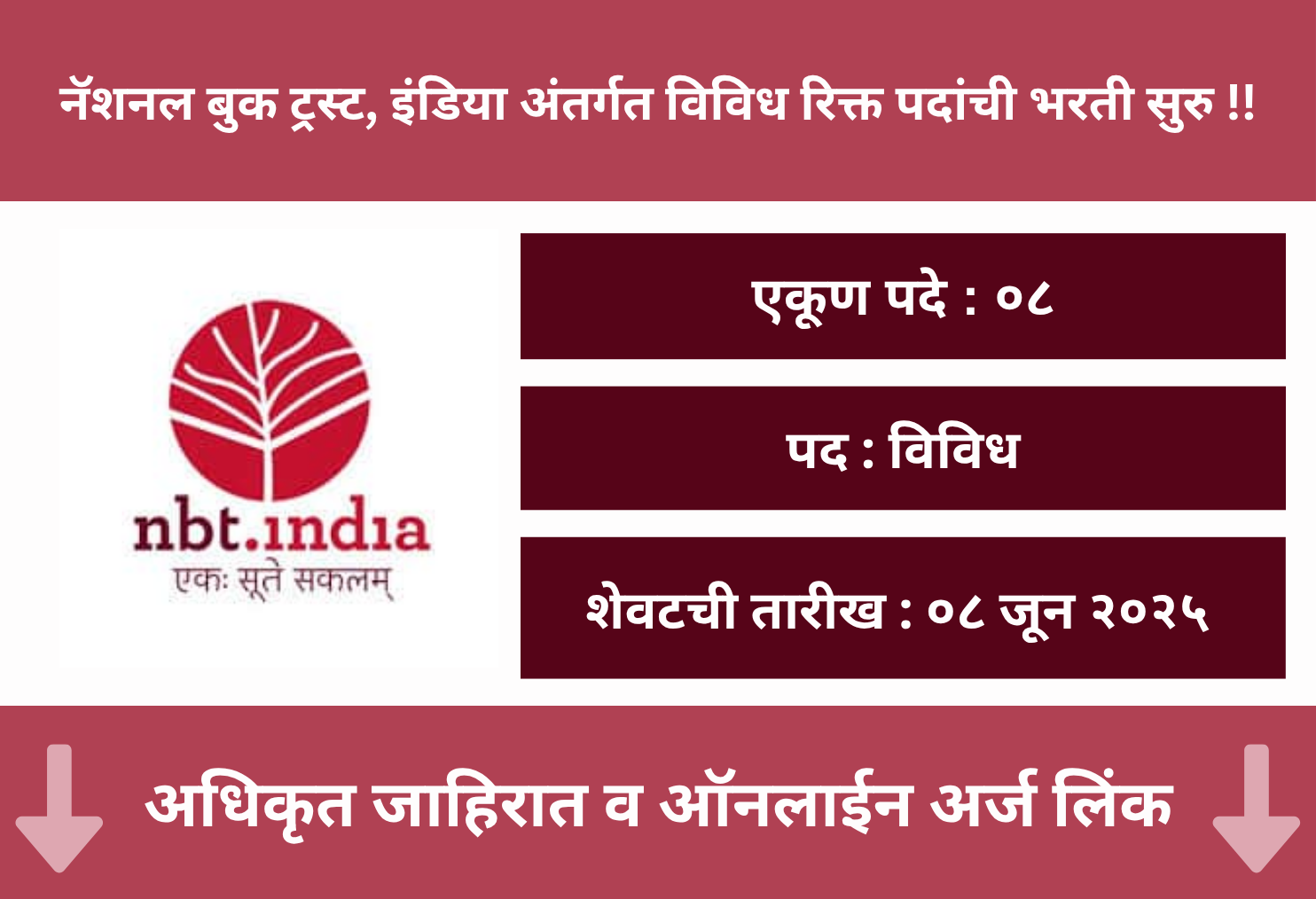 NBT Recruitment 2025