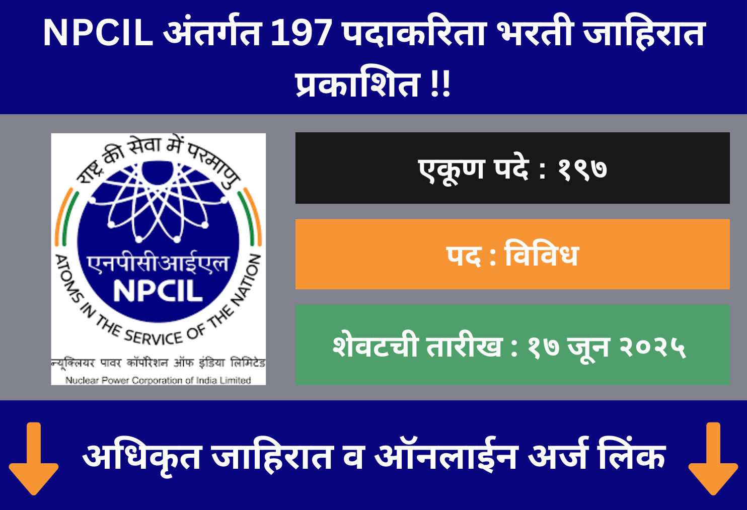 NPCIL Online Application 2025