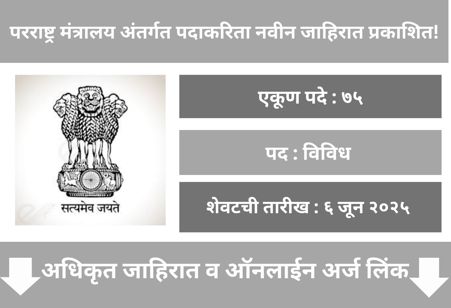 Ministry of External Affairs Recruitment 2025