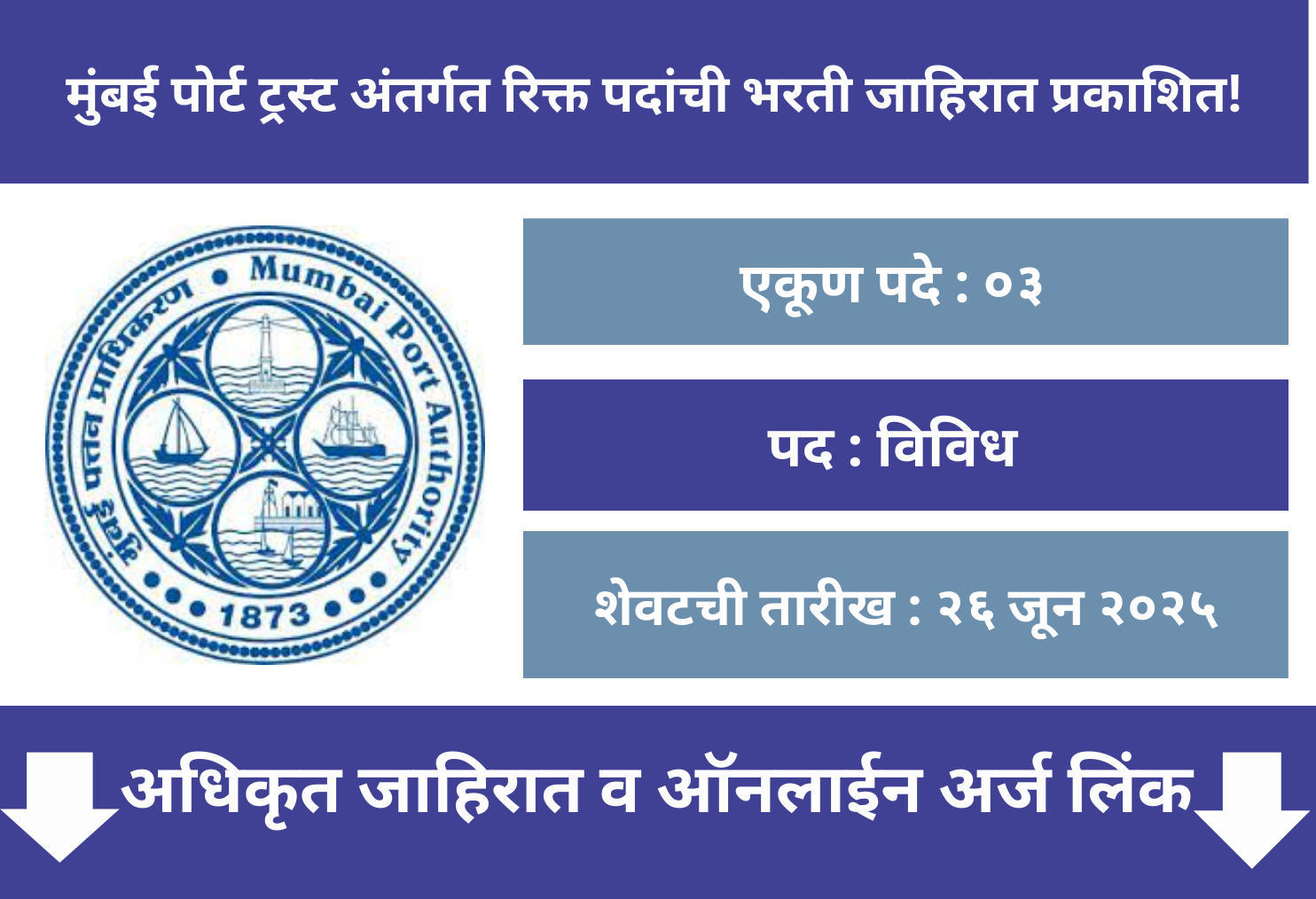 Mumbai Port Trust Recruitment 2025