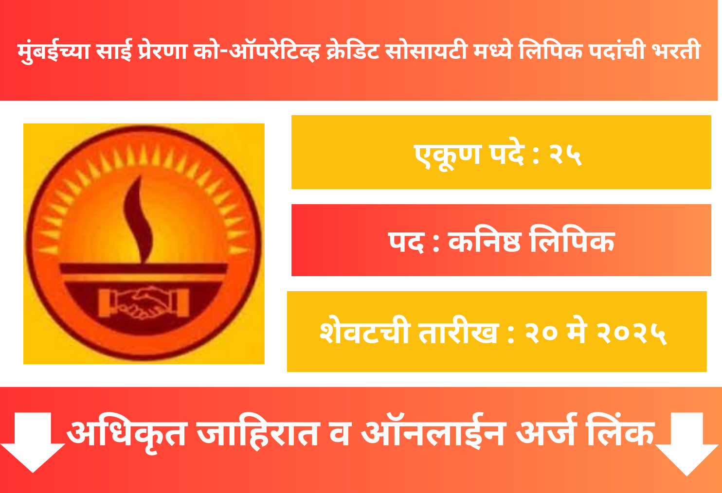 Sai Prerna Co-Operative Credit Society Mumbai Recruitment 2025